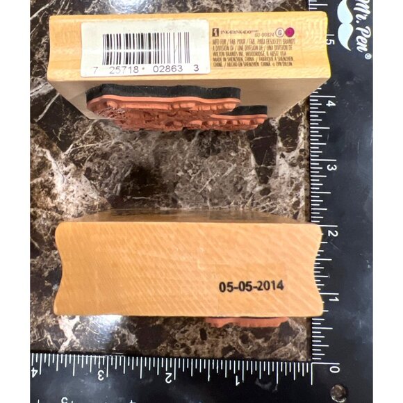 NEW Inkadinkado 60-00824 Christmas wood mounted stamp reinDeer bells - Picture 2 of 2